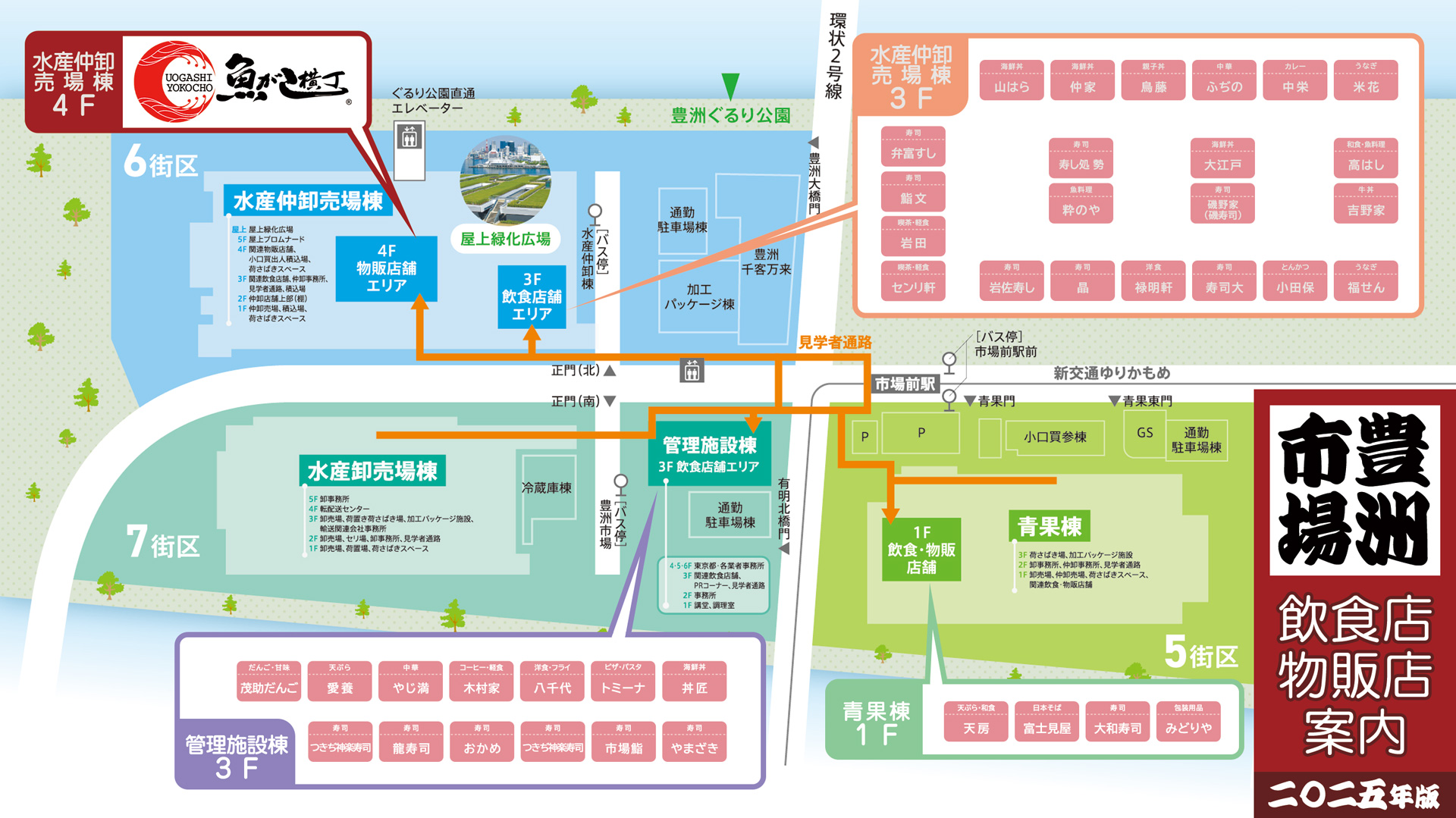 豊洲市場全体マップ